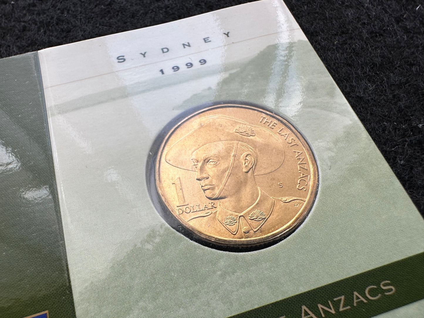 1999 $1 The Last ANZACS M,B,S,C counterstamp