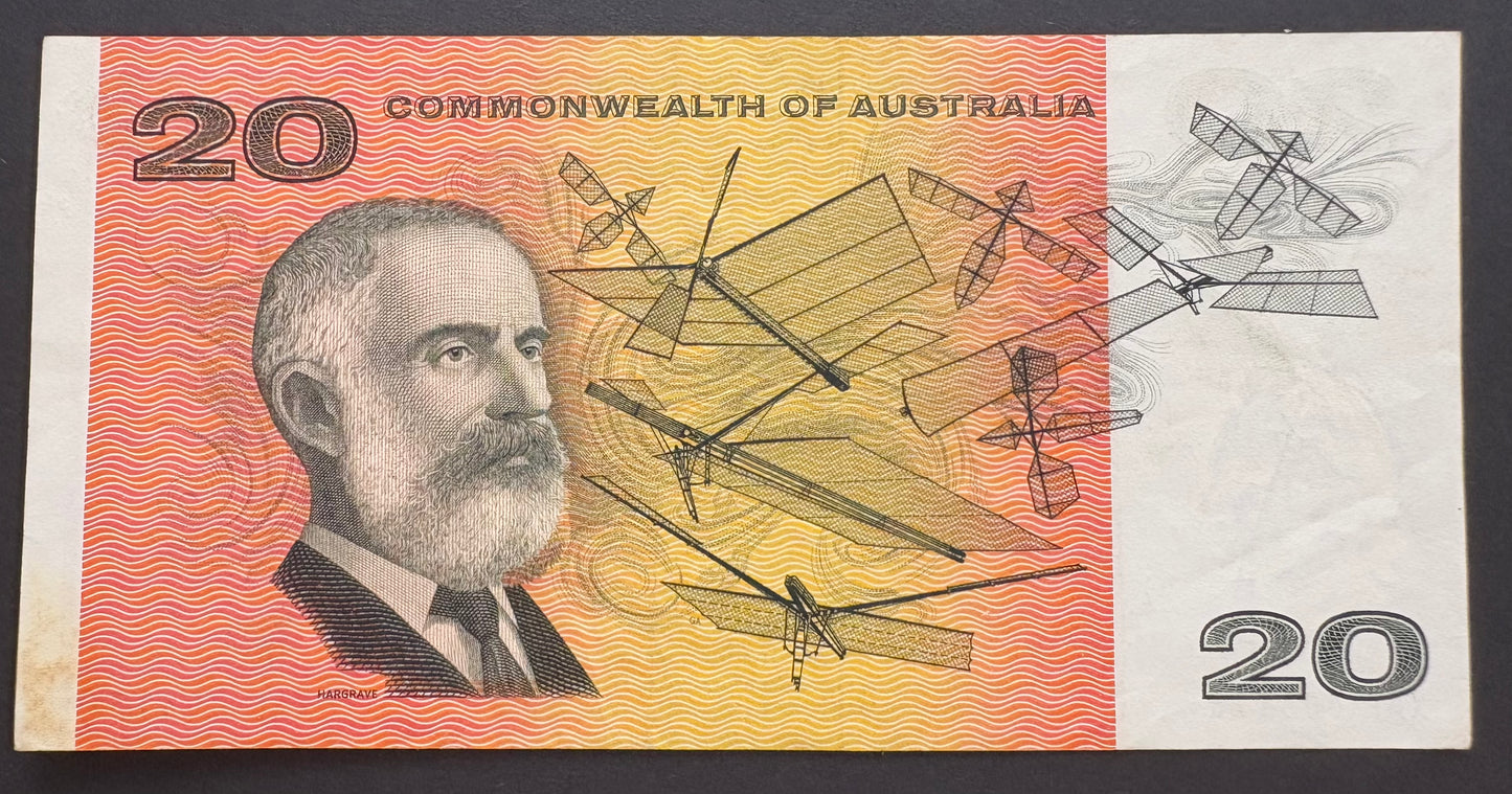 1966 $20 Australia Paper Banknote - Coombs Wilson XAF 005176