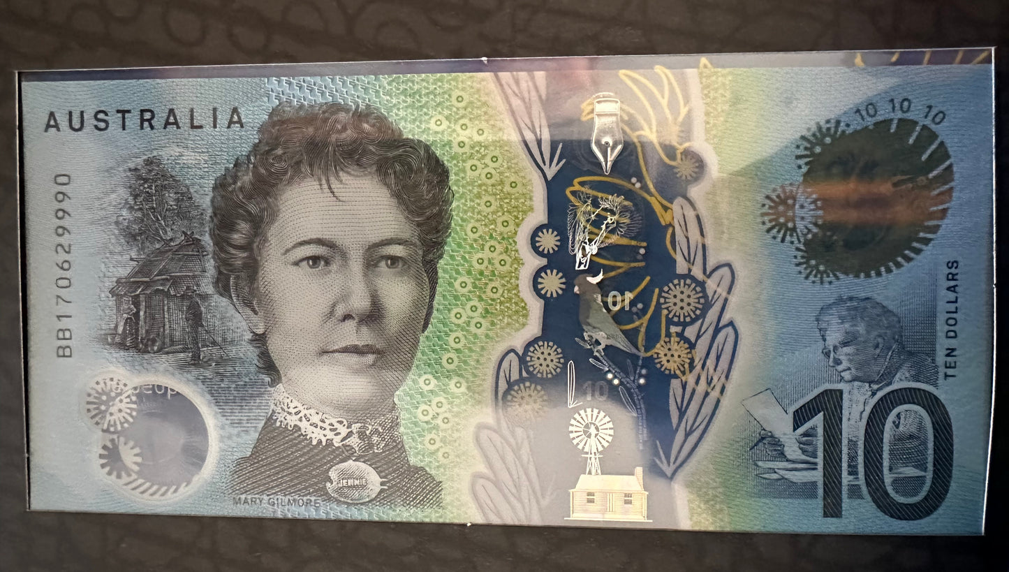 2017 Next Generation Australian $10 Banknote New Polymer Series in RBA Folder