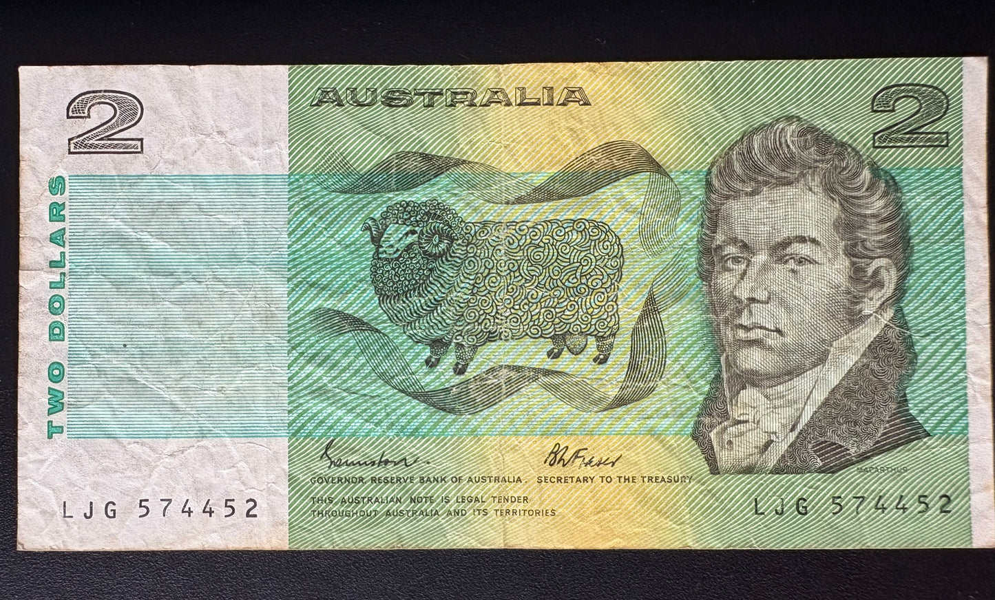 1985 $2 Australia Paper Banknote - Johnston Fraser