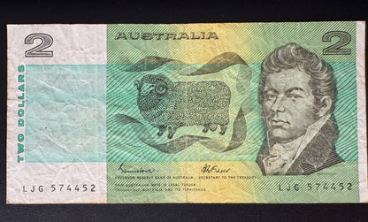 1985 $2 Australia Paper Banknote - Johnston Fraser