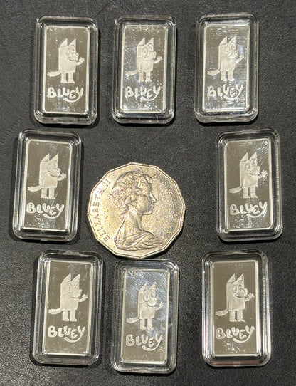 Bluey 5 gram Silver Rectangular Bar