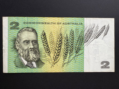 1968 $2 Australia Paper Banknote - Phillips Randall COA GGE 165107