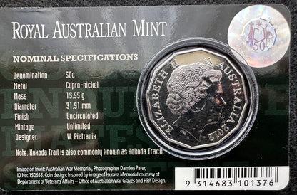 2012 Fifty Cent Kokoda Trail 70th Anniversary (50c) Uncirculated Australian Decimal Coin