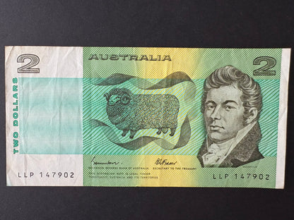 1985 $2 Australia Paper Banknote - Johnston Fraser