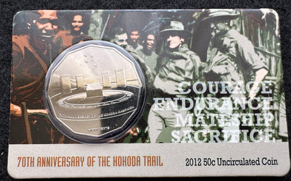 2012 Fifty Cent Kokoda Trail 70th Anniversary (50c) Uncirculated Australian Decimal Coin