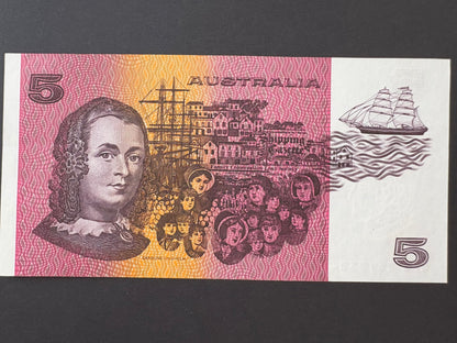 1990 $5 Uncirculated Paper Banknotes - Fraser Higgins - Consecutive Run x4