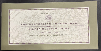 1996-1998 Australia Silver 15-Coin Set – European Country Privy Mark Collection