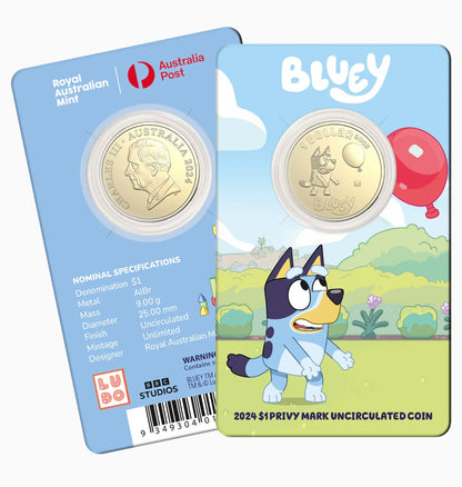 2024 Bluey Dollarbucks $1 Privy Mark Coin-in-Card – Bluey