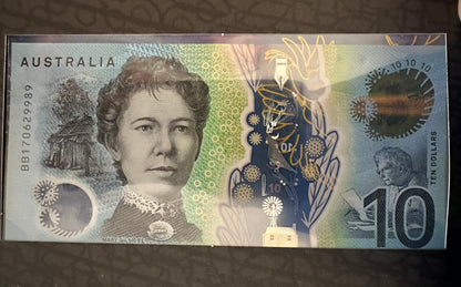 2017 Next Generation Australian $10 Banknote New Polymer Series in RBA Folder