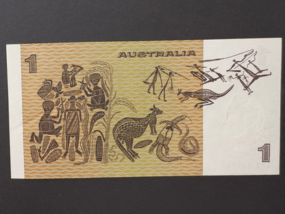 1982 $1 Australia Paper Banknote - Johnston Stone - DKX 805541