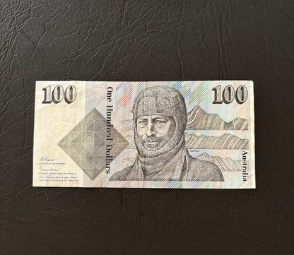 1985 $100 Circulated “Grey Nurse” Australian Paper note - ZEB 503595