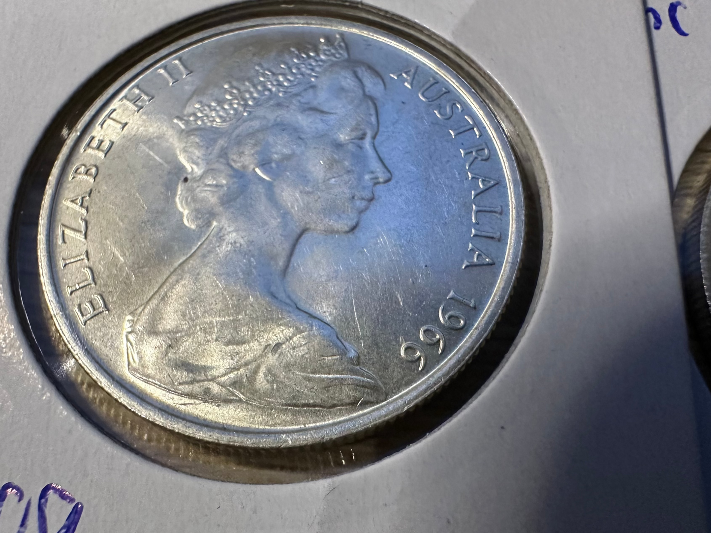 1966 Round 50 cent coin - .800 Silver