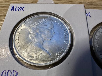 1966 AUnc Round 50 cent coin - .800 Silver