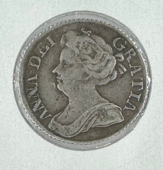 1711 Great Britain UK Queen Anne 6 Pence - Half Shilling - .925 Silver - RARE
