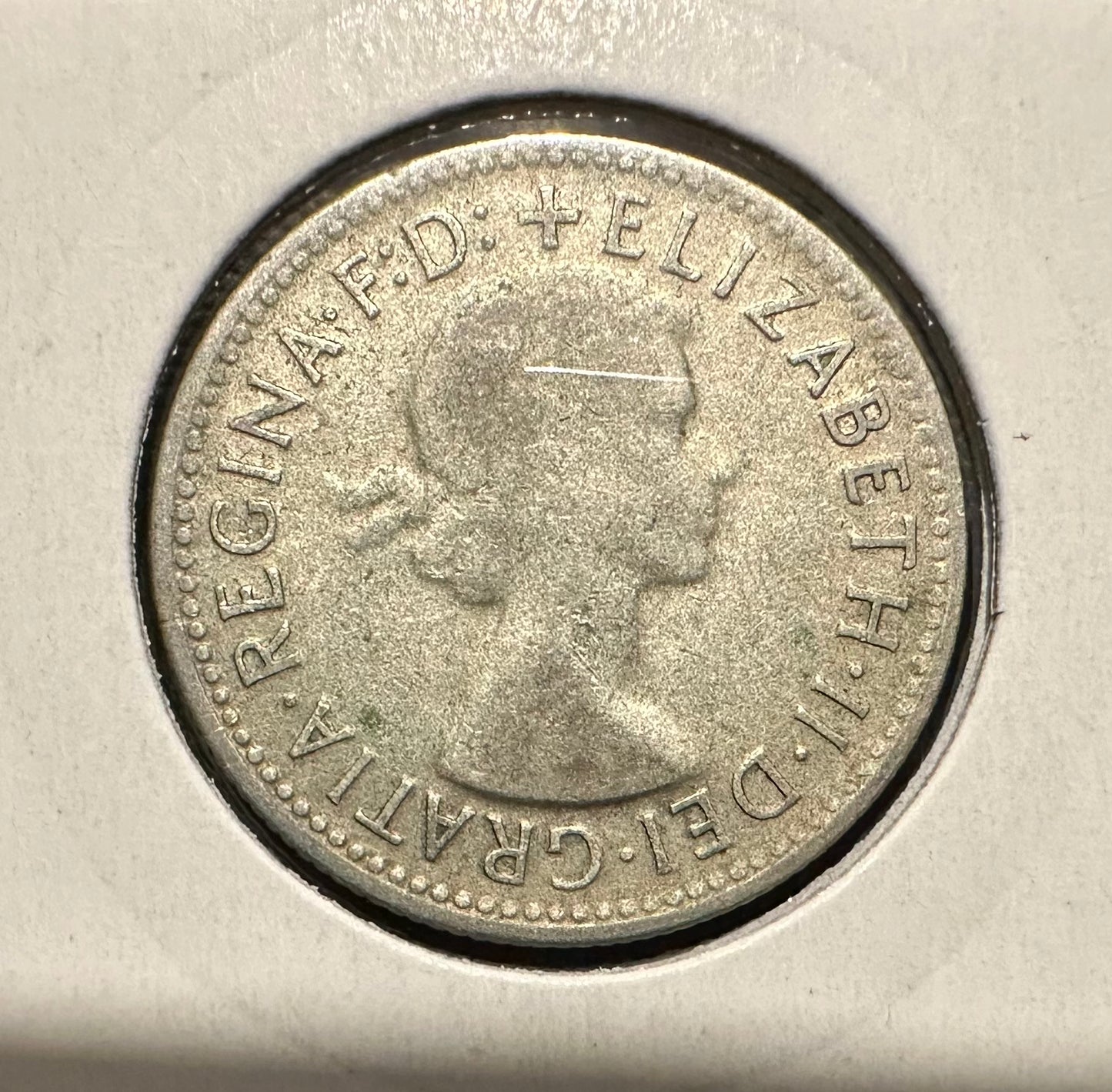 1955 Australian Queen Elizabeth II Shilling Silver