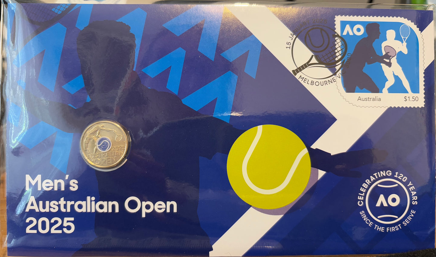 2025 $2 Australian Open Men's Postal Numismatic Cover (PNC)