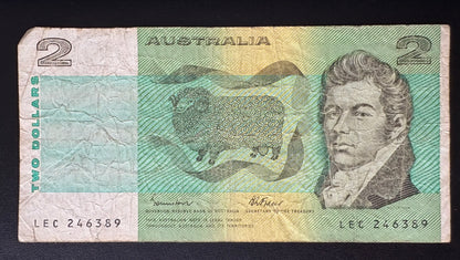 1985 $2 Australia Paper Banknote - Johnston Fraser