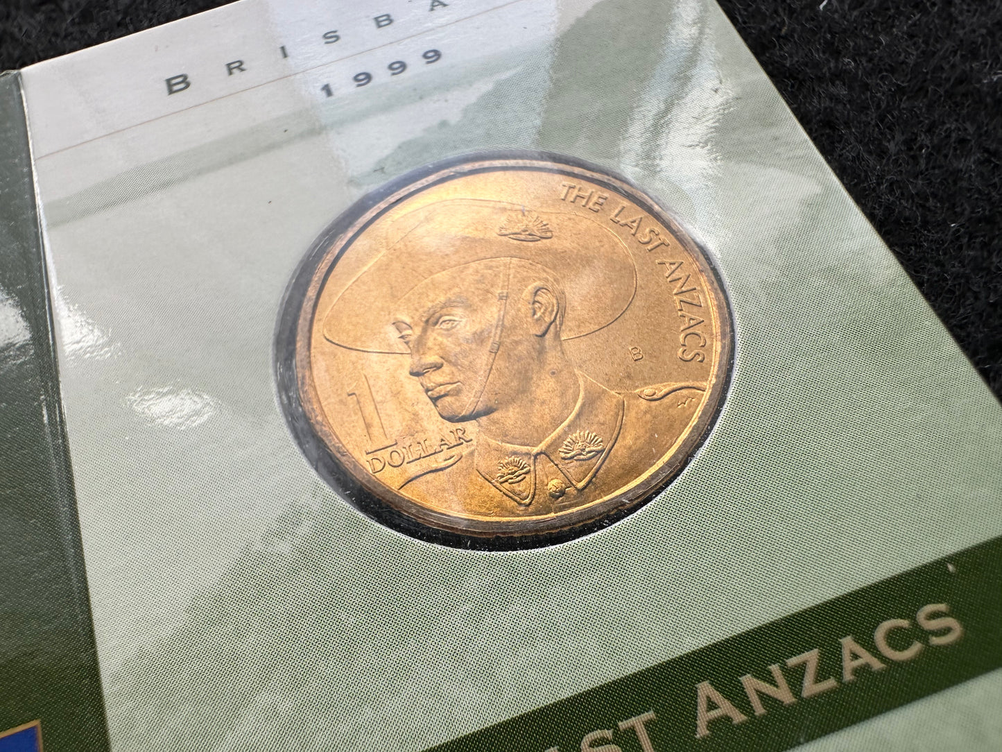 1999 $1 The Last ANZACS M,B,S,C counterstamp