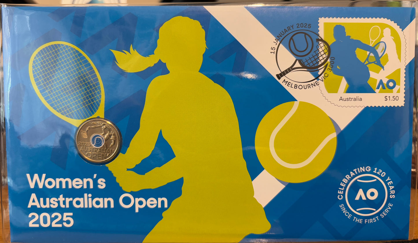 2025 $2 Australian Open Women's Postal Numismatic Cover (PNC)