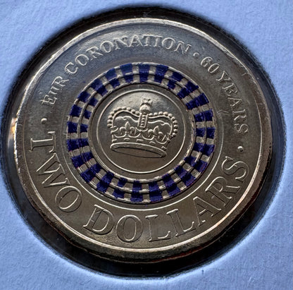2013 Australian $2 PURPLE Queens Coronation coin - UNCIRCULATED