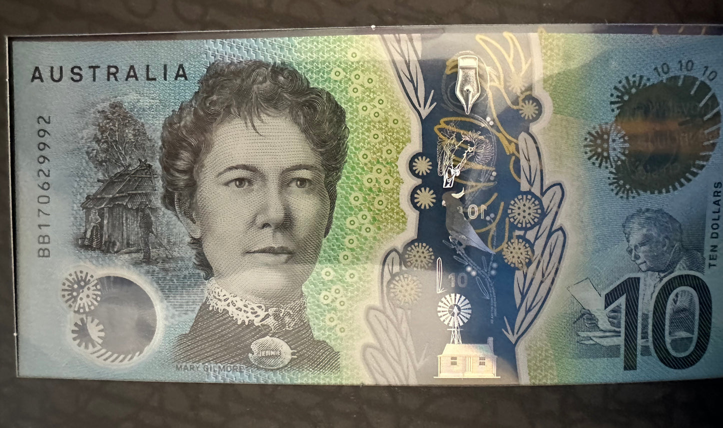 2017 Next Generation Australian $10 Banknote New Polymer Series in RBA Folder