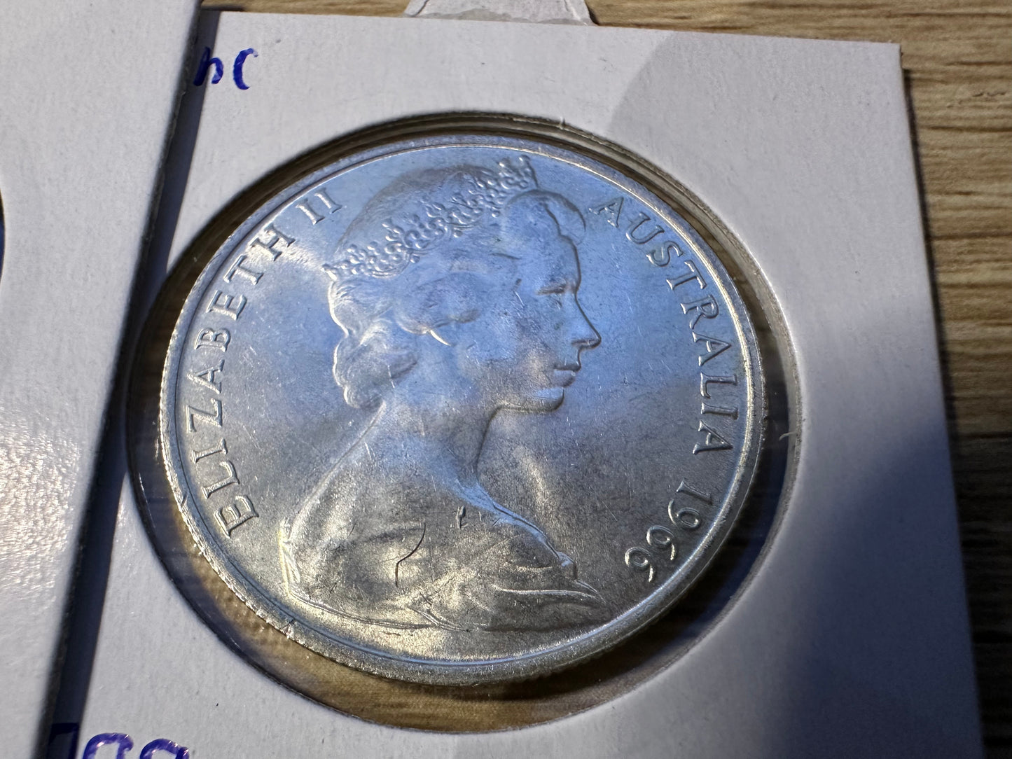 1966 AUnc Round 50 cent coin - .800 Silver