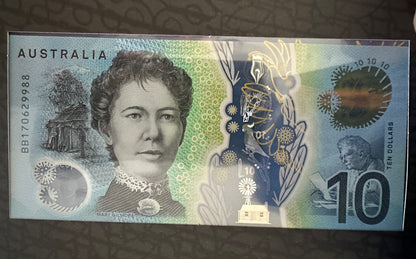 2017 Next Generation Australian $10 Banknote New Polymer Series in RBA Folder