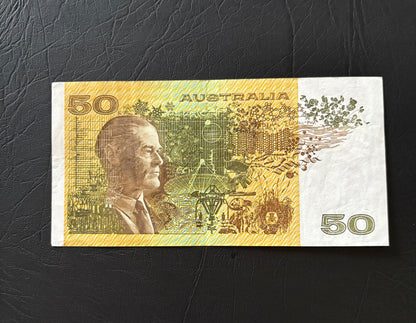 1985 $50 Australian Paper note - YUG 575066