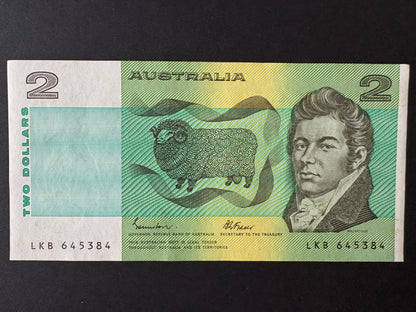 1985 $2 Australia Paper Banknote - Johnston Fraser