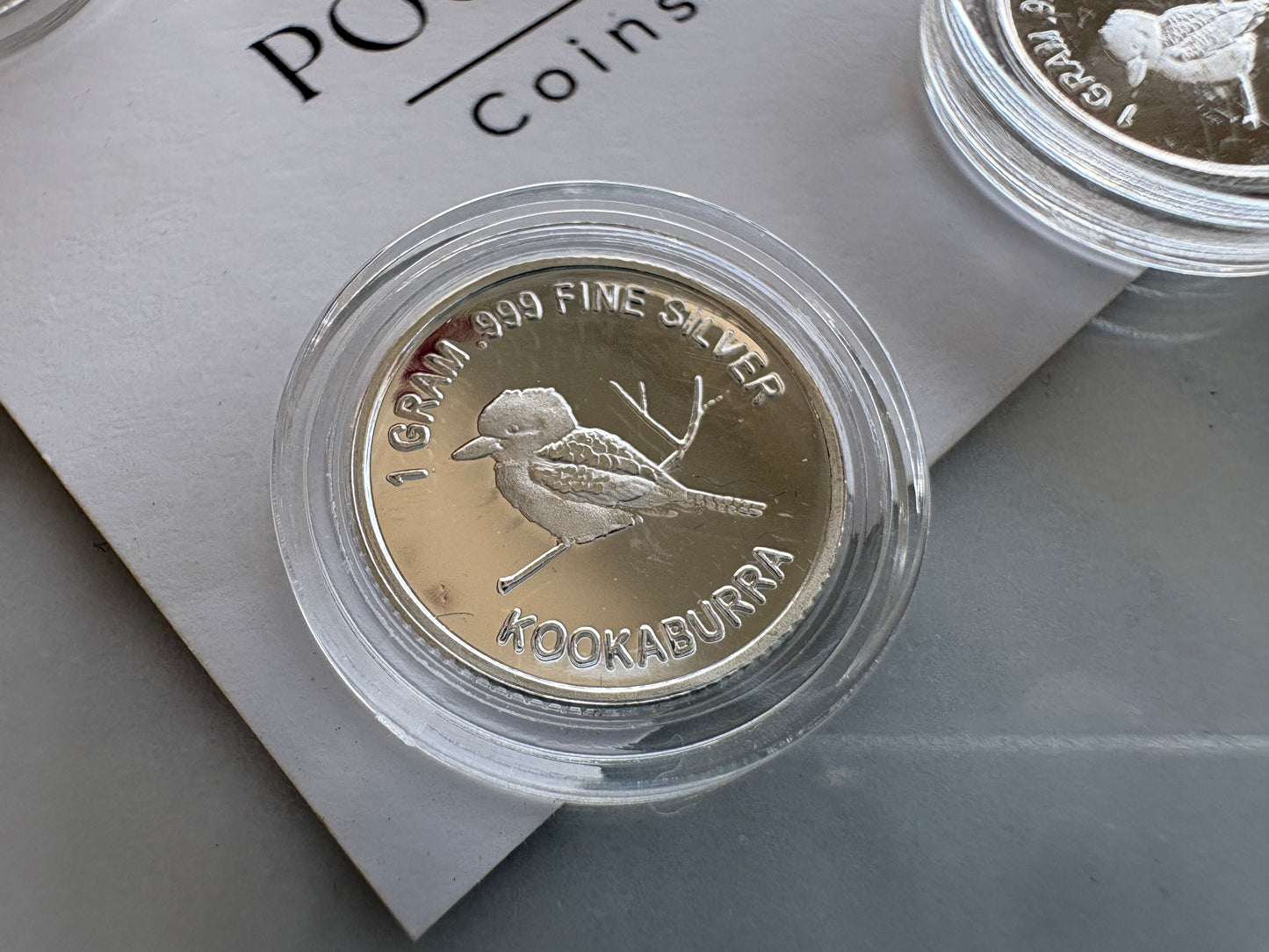 Mini Silver 1 gram round bullion - Kookaburra