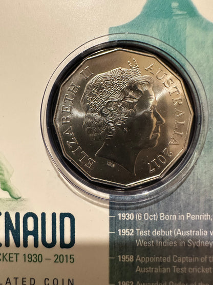 2017 Fifty Cent Richie Benaud (50c) Uncirculated Australian Decimal Coin