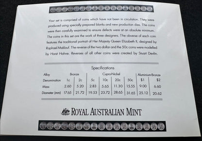 1991 Royal Australian Mint Uncirculated Six Coin Year Set