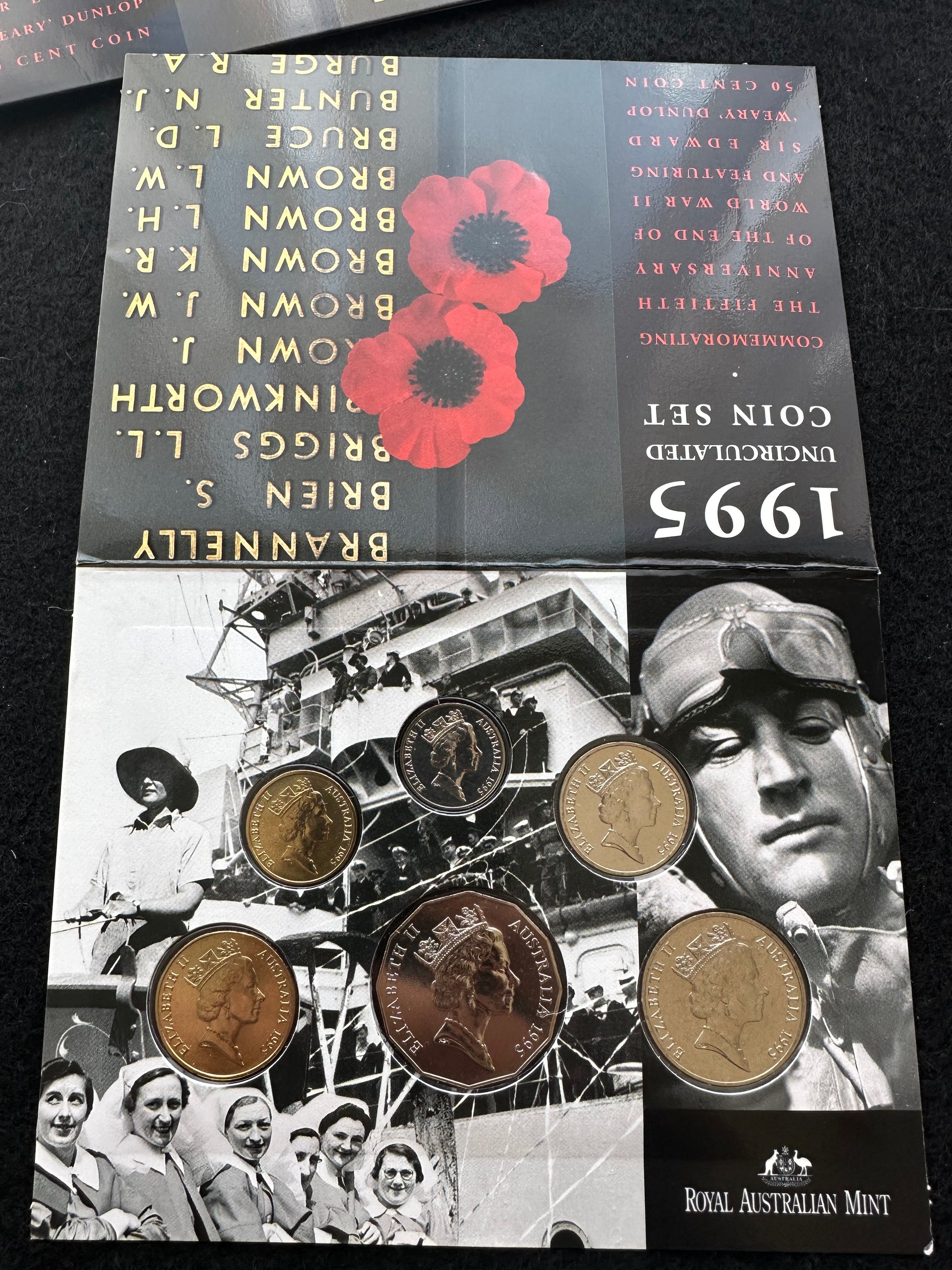 1995 Royal Australian Mint Uncirculated Six Coin Year Set – Pocket 1995 Royal Australian Mint Uncirculated Six Coin Year Set – Pocket