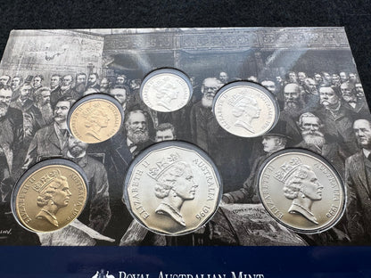 1996 Royal Australian Mint Sir Henry Parkes Uncirculated Six Coin Year Set