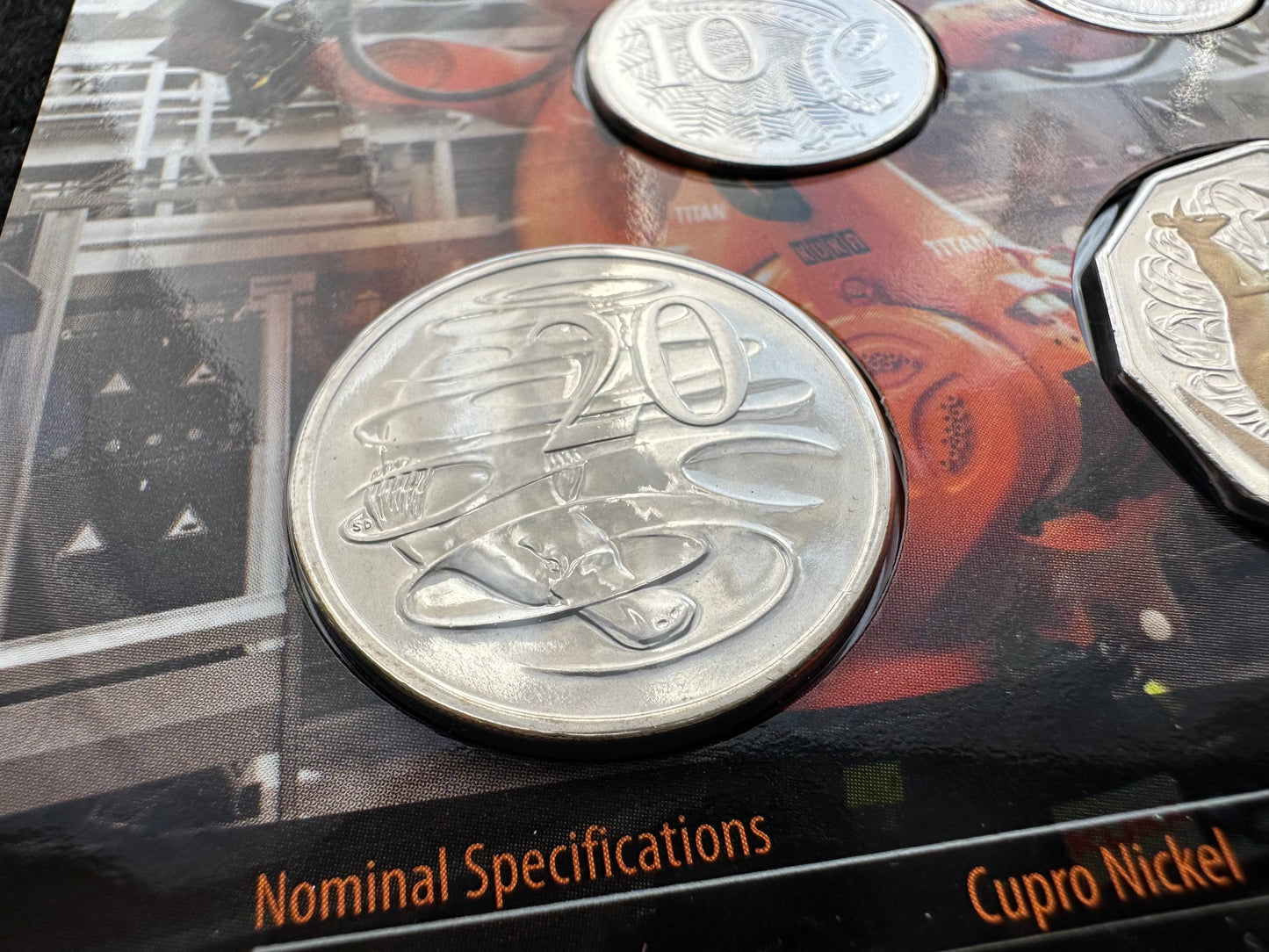 2012 Royal Australian Mint Six Coin Unc Set - Hyper-metallic Printed 50c