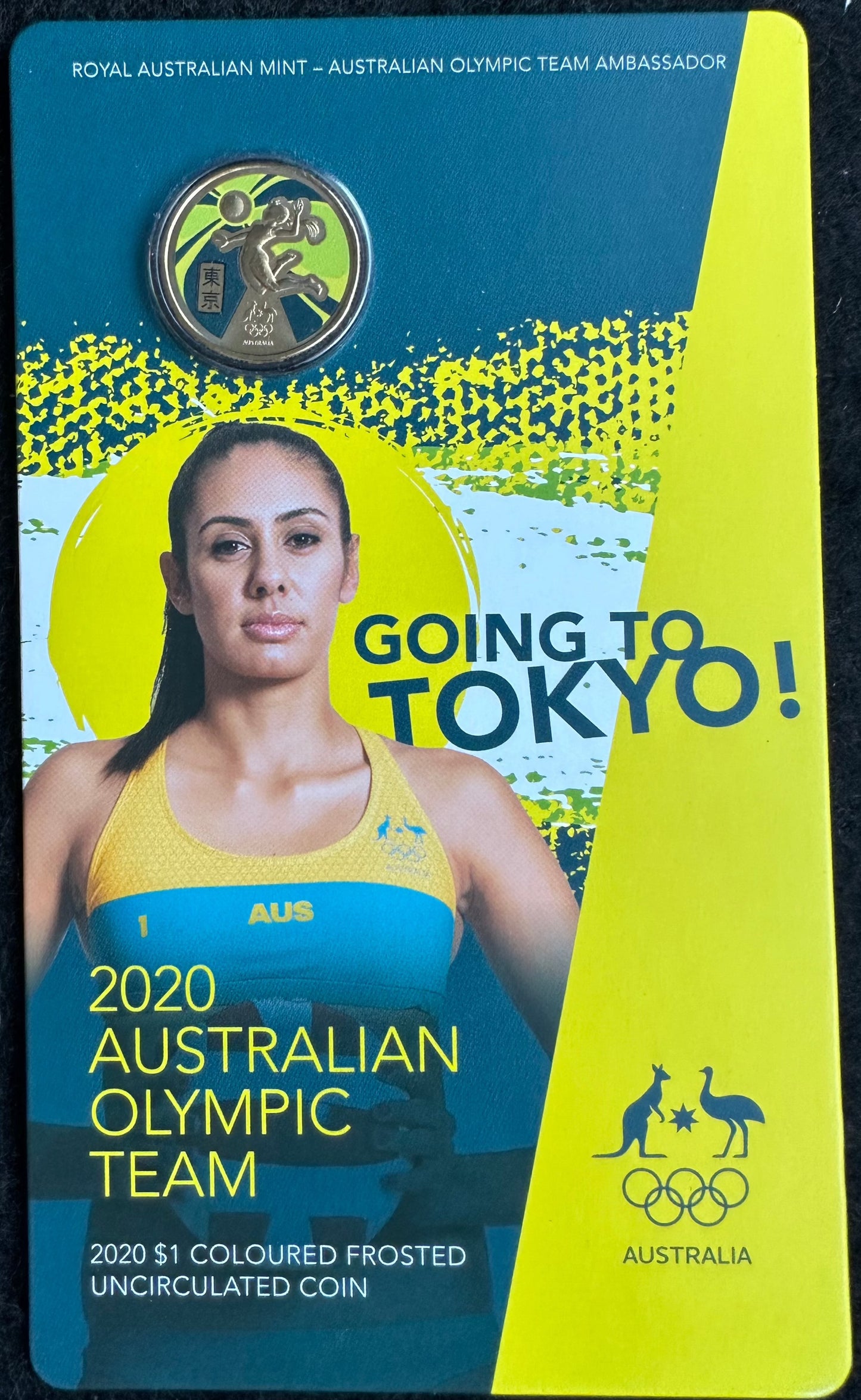 2020 $1 Tokyo Olympic Games Australian Team Ambassador Taliqua Clancy UNC Card