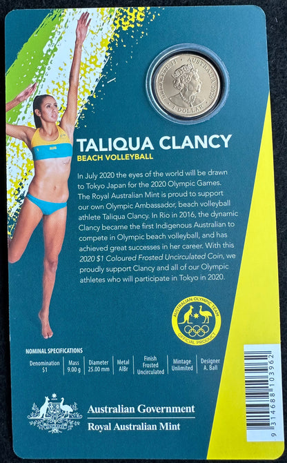 2020 $1 Tokyo Olympic Games Australian Team Ambassador Taliqua Clancy UNC Card