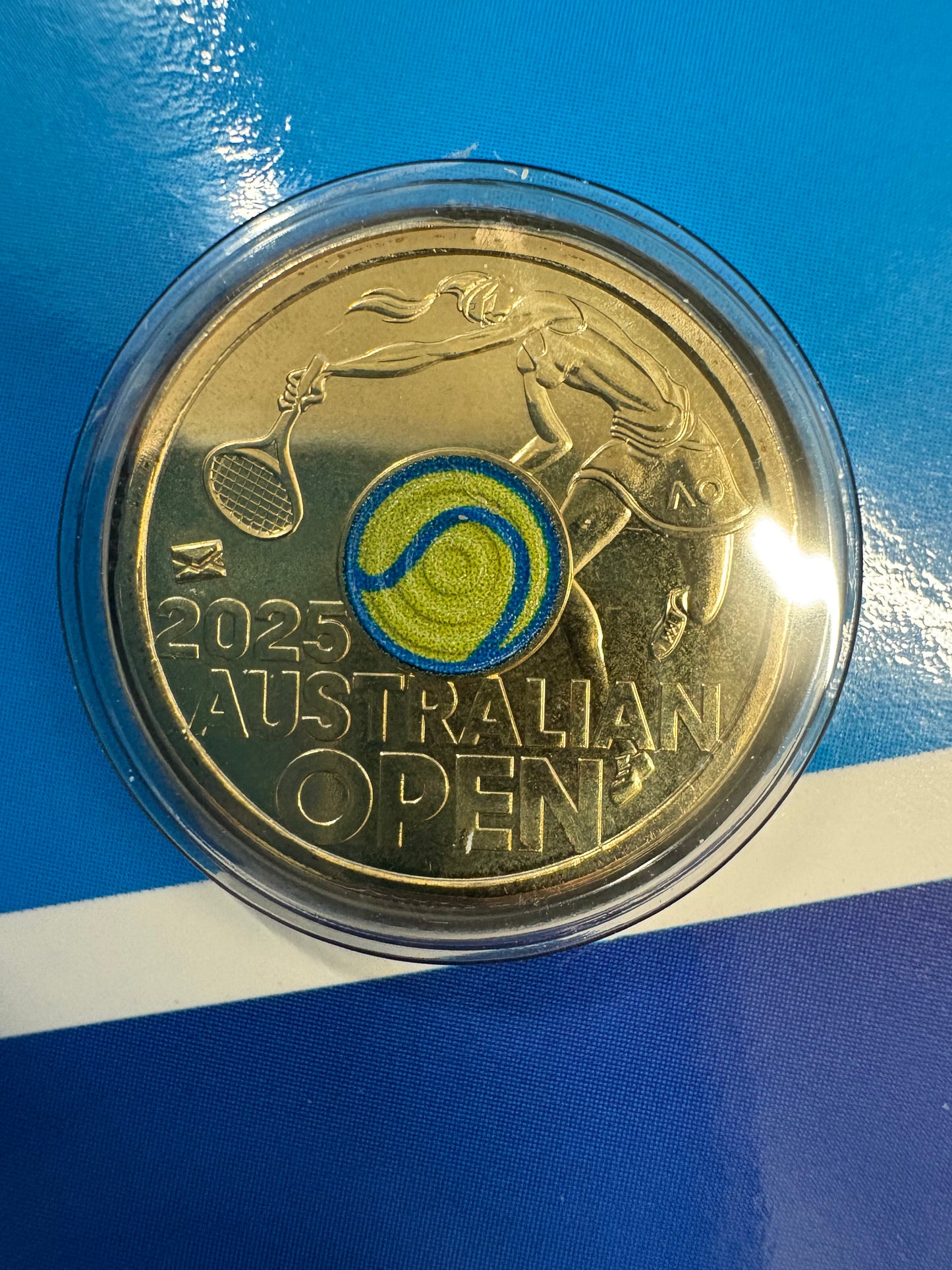 2025 Women’s Australian Open $2 Privy Mark Coin in Folder - SPECIAL YELLOW COLOUR