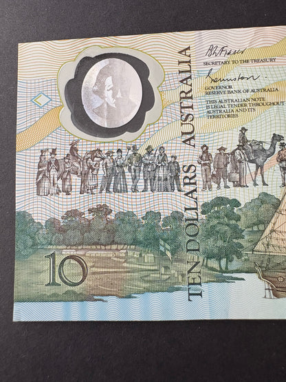 1988 $10 Australian Bicentennial Polymer Banknote - Johnston Fraser AB 29084357