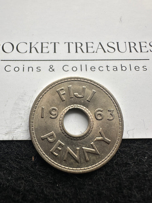 1963 Fiji Penny KM# 21