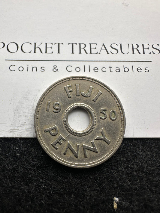 1950 Fiji Penny KM# 17