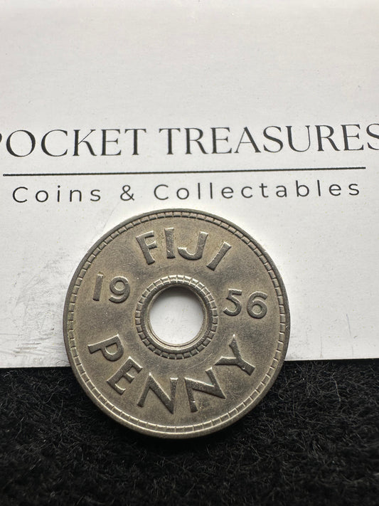 1956 Fiji Penny KM# 21