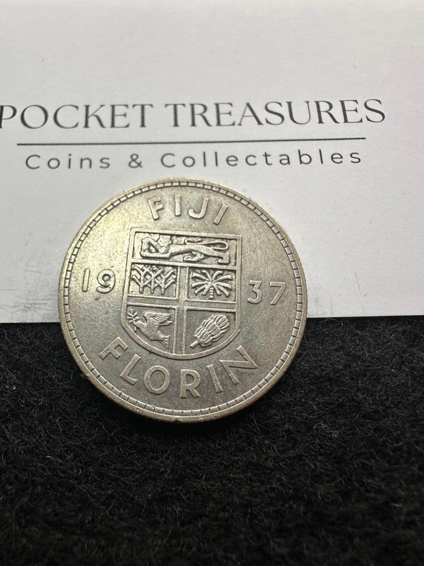 1937 Fiji Florin - KM# 10 - .50 Silver