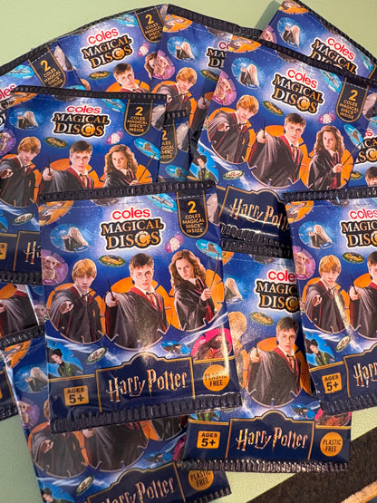 2025 Coles Harry Potter MAGICAL DISCS- Unopened Packs – Pocket 2025 Coles Harry Potter MAGICAL DISCS- Unopened Packs – Pocket