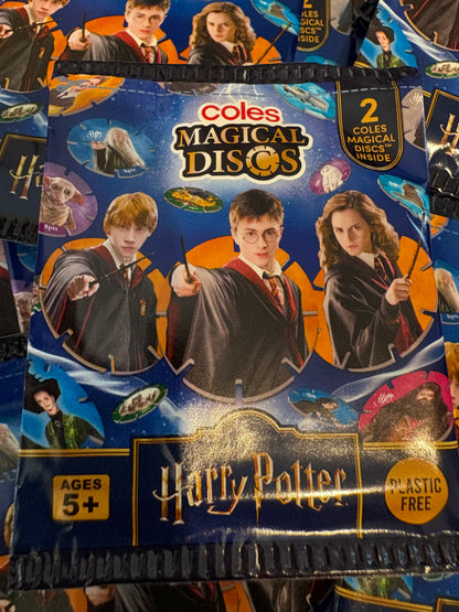 2025 Coles Harry Potter MAGICAL DISCS- Unopened Packs