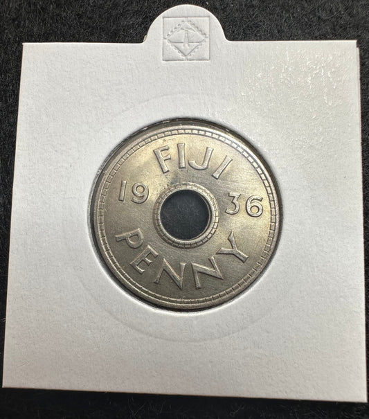 1936 Fiji Penny Edward VIII - KM# 6