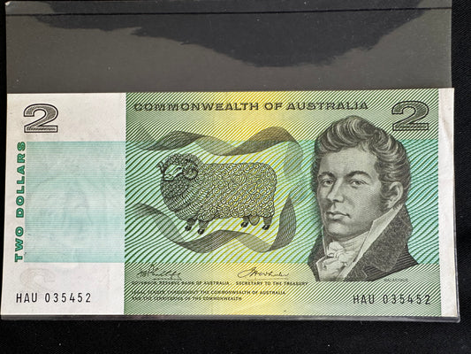 1972 $2 Uncirculated Commonwealth of Australia Paper note - General Prefix - Phillips/Wheeler