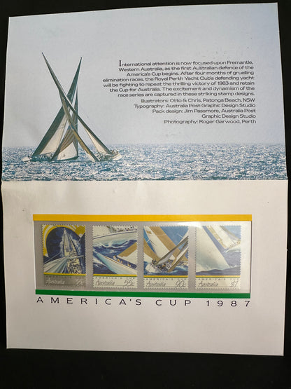 1987 America's Cup - Australia Post Office Stamp Pack