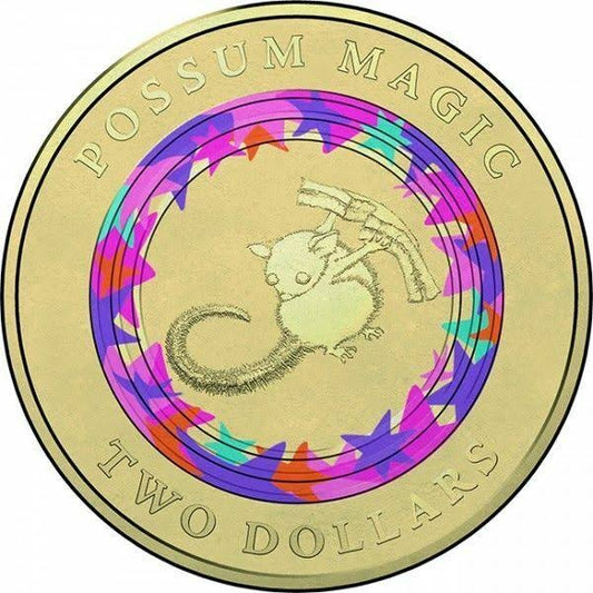 2016 $2 two dollar coin POSSUM MAGIC - Pink - Low mintage - CIRCULATED